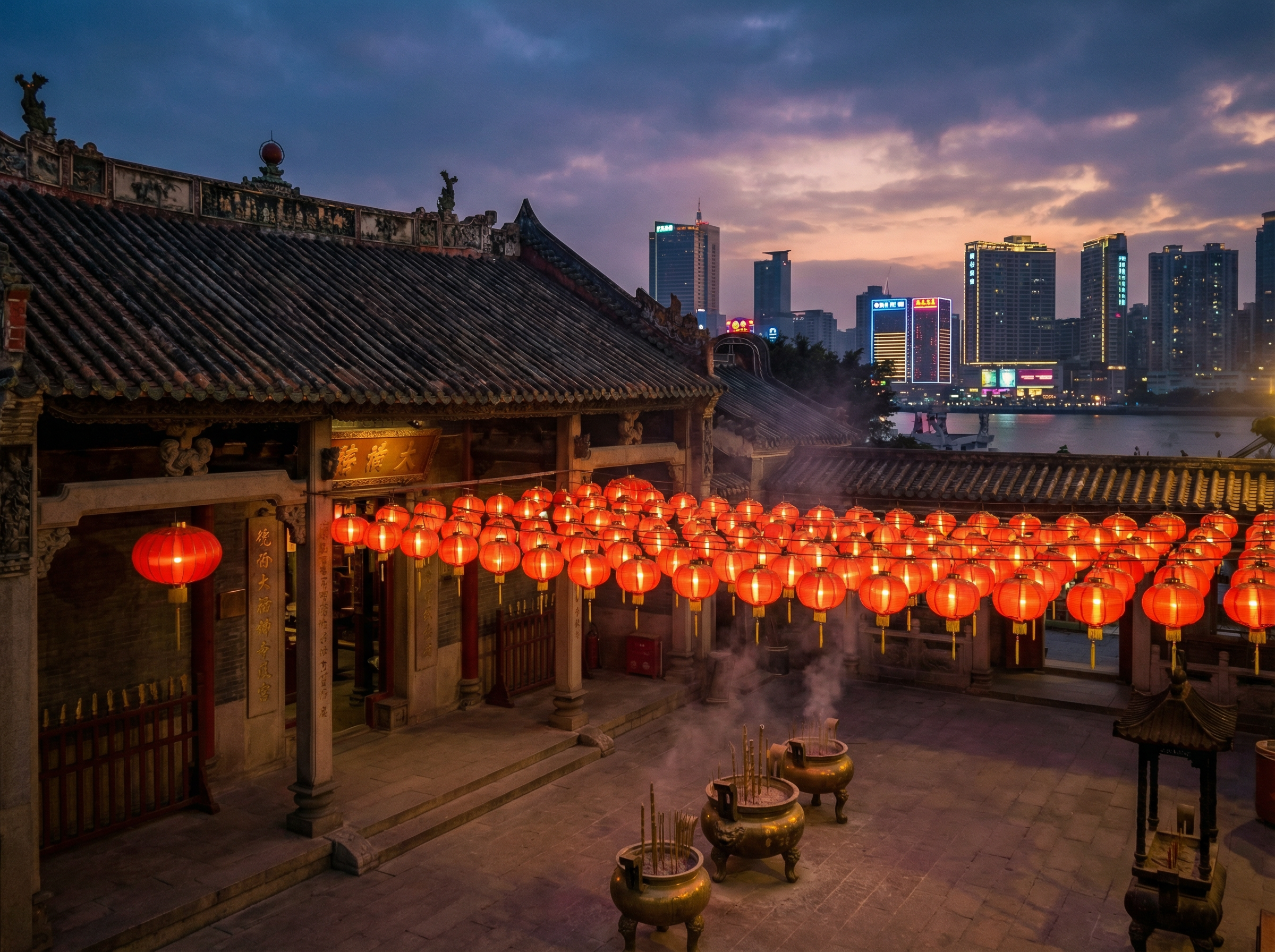 澳门赌场 - 澳门妈阁庙黄昏